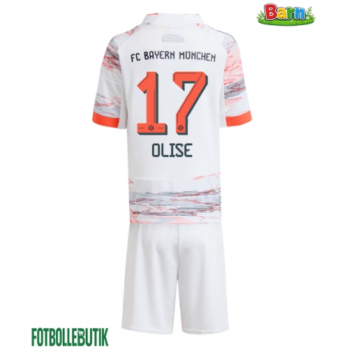 Bayern Munich Michael Olise #17 Bortaställ Barn 2025-26 Kortärmad (+ Korta byxor)